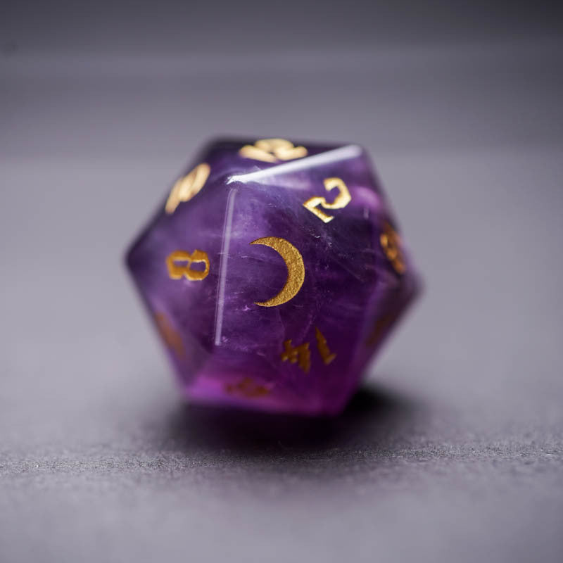 Natural Amethyst Star Dice Make a wish