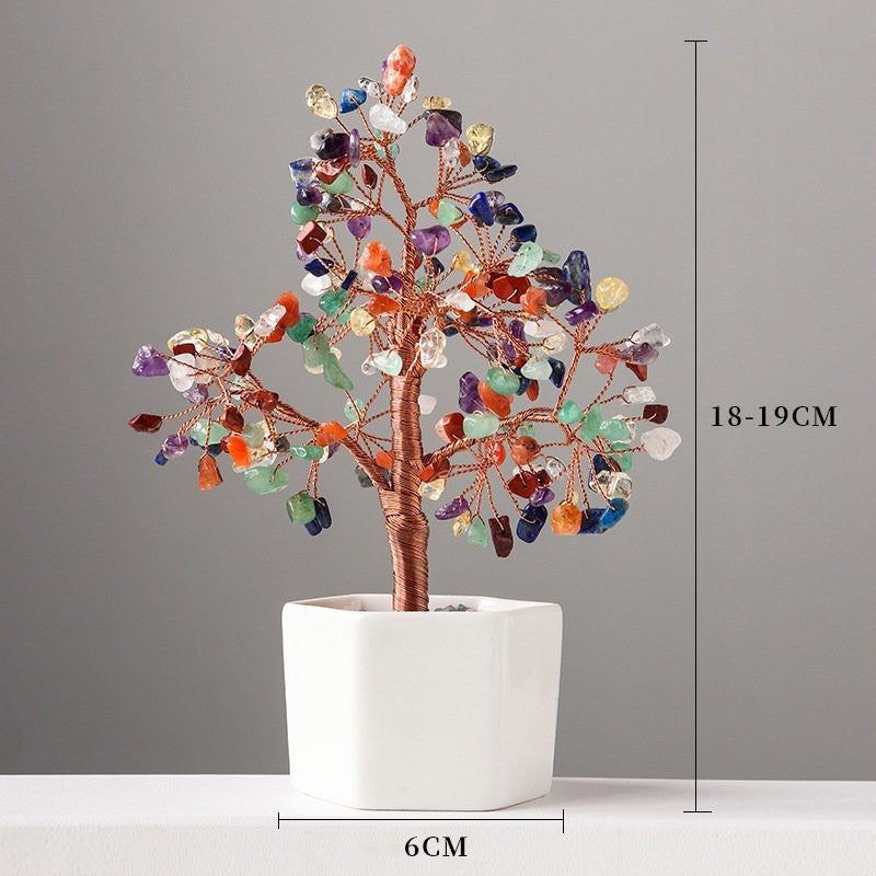 Natural Crystal Zhaocai Tree Table Decoration